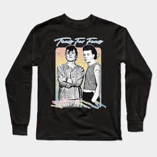 Vintage-Style 80s Faded Tears For Fears Design Long Sleeve T-Shirt